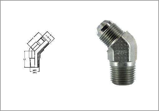 37 Degree Flare 45 Deg Male Elbow Exporter