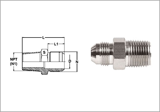 37 Degree Flare Male Connector Exporter