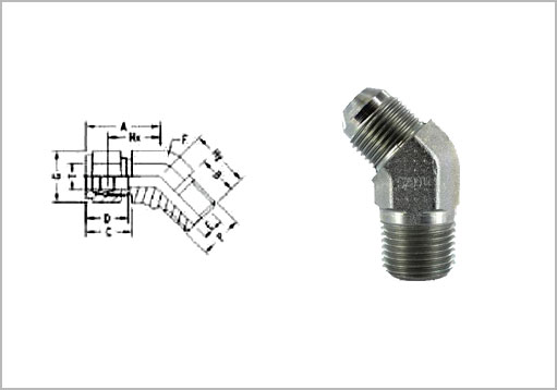 Double Ferrule 45 Degree Male Elbow Exporter