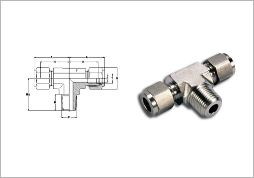 Double Ferrule Male Branch Tee-N Exporter