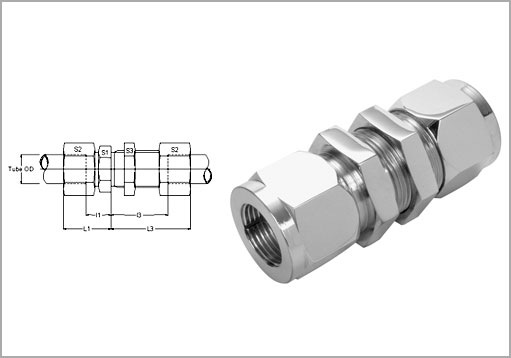 Flareless Bulk Head Union Fittings Exporter