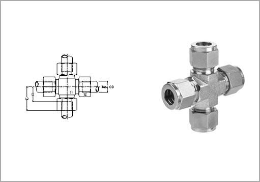 Flareless Union Cross Fittings Exporter